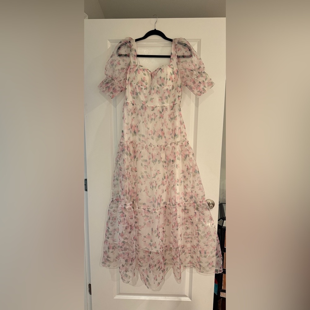 Floral Corset Maxi Dress